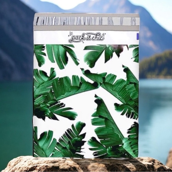 25 10X13 Poly Mailers Banana Leaves Flat Mailers PRICE IS FIRM - Picture 3 of 6